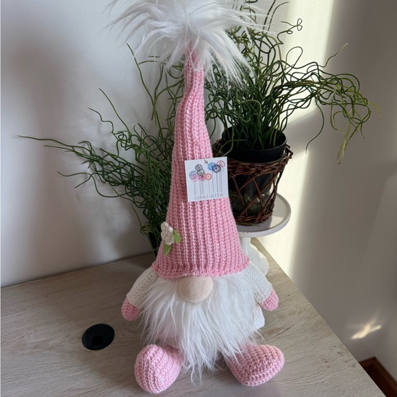 ODELETTE PINK & WHITE EASTER SWEATER GNOME - Picture 8 of 8